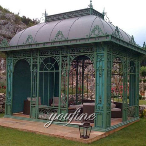 Hot selling Large outdoor metal gardenhouse 8×8 gazebo for park