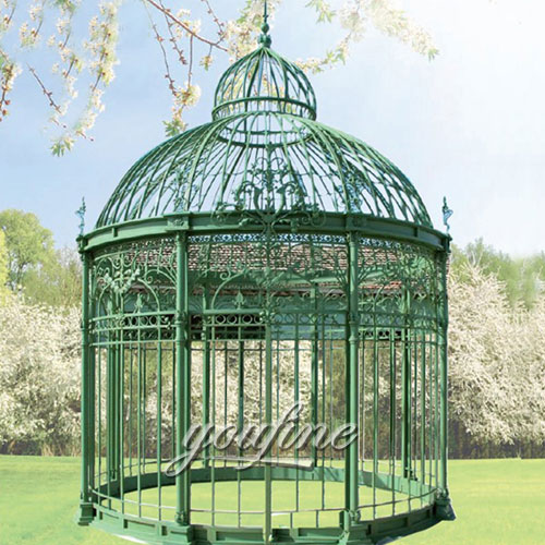 Buying outdoor steel metal small round pavilion for patio design
