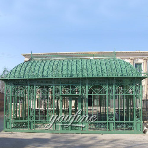 Buying large outdoor flower house 10×12 metal steel roof gazebo with best price