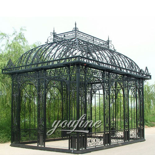 Outdoor small metal garden ornament hardtop pavilion design 4×4 with best price