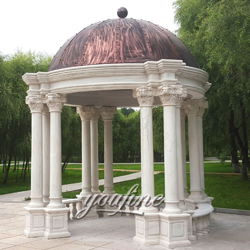 Factory supply classical design marble pergola for garden decoration outdoor