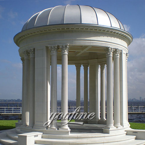 Outdoor Garden decorative luxury withe marble pavilion for sale