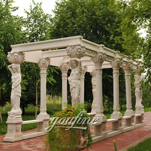 Outdoor luxury design decorative nature white marble party using pergole for sale