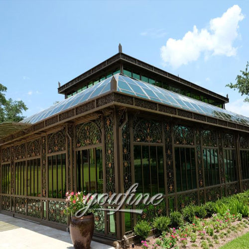 Large garden wrought iron Chinese style green house for sale
